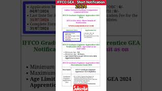 IFFCO New Vacancy newvacancy iffco governmentjobs vacancy newvacancy2024 exam jobalert [upl. by Laughlin]