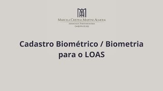 Cadastro Biométrico  Biometria para o LOAS [upl. by Janean356]