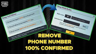 Remove Third Link in Pubg  How To Unlink Email Or Phone number In PUBG Mobile [upl. by Justin909]