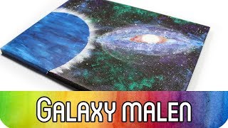 Malen für Anfänger Galaxy malen mit Acrylfarbe [upl. by Leontine42]