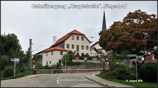 Bahnübergang quotHauptstraßequot Siegsdorf  akustischer Läutewerkwahnsinn und SiluminSignalgeber [upl. by Asilav551]