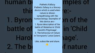 Term Pathetic Fallacy with examples [upl. by Mailliwnhoj337]