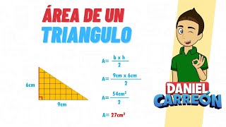 ÁREA DE UN TRIANGULO Super facil  Para principiantes [upl. by Byrn]