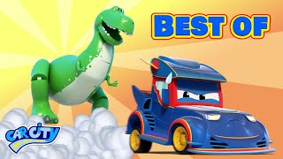 Cele mai bune desene animate cu DINOZAURI  Super Camion  Car City World App [upl. by Cirted]