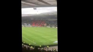 Rogic Penalty Miss  Fan View  Rangers vs Celtic 17th April 2016 Scottish Cup Semi Final  Hampden [upl. by Ettener514]