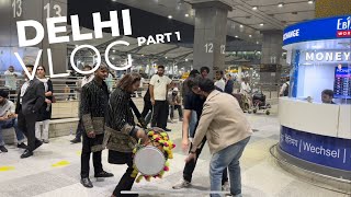 Dhol wale at Delhi airport🥁 VLOG1 [upl. by Bonis]