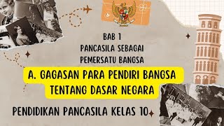 Materi Pendidikan Pancasila Kelas 10 BAB 1  A Gagasan Para Pendiri Bangsa tentang Dasar Negara [upl. by Nonnelg893]