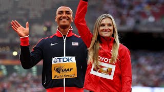 Ashton Eaton and Brianne TheisenEaton react to the Heptathlon and Decathlon [upl. by Valentine]