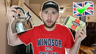 AMERICAN Tries to Make BRITISH TEA THE CORRECT WAY [upl. by Kirstyn325]