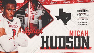 Texas Tech Football Signing Day Micah Hudson  2023 [upl. by Melisse810]