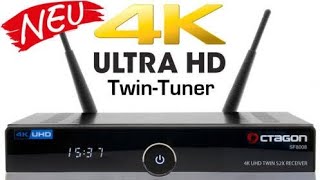 Octagon SF8008 Twin Tuner 4K E2 Linux Kutu Ve Menü Açılışı [upl. by Razatlab]