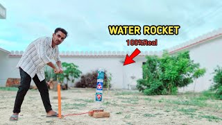 Water bottle rocket  क्या यह रॉकेट उड़ पाएगा  🤔 🚀 amazing experiment youtube [upl. by Yesnyl]