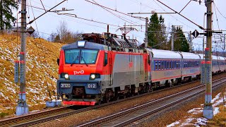 Railway Russian Passenger Trains at Speed  Пассажирские поезда России на скорости [upl. by Aschim]