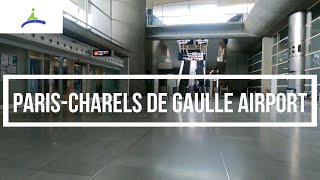 ParisCharels de Gaulle Airport walk through From Terminal 2 toTerminal 1 [upl. by Nhor]