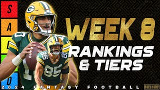 Week 8 Tight End amp Quarterback Rankings  2024 Fantasy Football [upl. by Anastice]