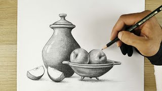 easy drawing  Arts Academy HD  drawing  pencil drawing  Stilllife drawing with Graphite pencil [upl. by Einegue771]