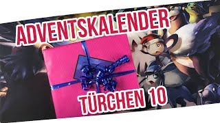 Pokemon Karten Adventskalender Opening Tür 10  Gewinnspiel Pokemon Booster Unboxing Opening [upl. by Revlys28]