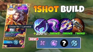 LANCELOT BEST DAMAGE HACK BUILD FOR 1 SHOT IN SOLO RANK Fast Farming Trick  MLBB [upl. by Enyamrahs]