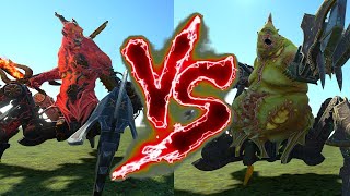 Soul Grinder of Khorne VS Soul Grinder of Nurgle Who would kill more goblins Total War Warhammer 3 [upl. by Gass255]