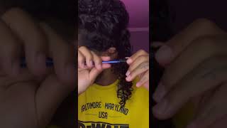 How To Get Perfect Finger Coils Using A Pencil👀 bourtlyn shorts [upl. by Oilenroc]