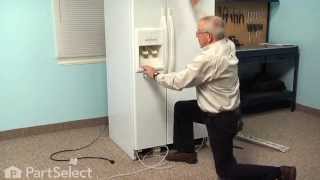 Refrigerator Repair  Replacing the Dispenser Waterline Whirlpool Part 8201537 [upl. by Corin]