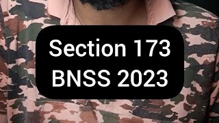 Section 173 BNSS 2023  FIR  First information report  Section 230 BNSS advocate lawyer law [upl. by Enilorak]