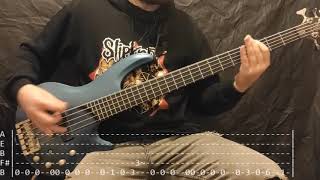 Slipknot  Duality Bass Cover Tabs [upl. by Eihctir231]