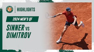 Sinner vs Dimitrov Quarterfinal Highlights  RolandGarros 2024 [upl. by Merci]