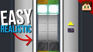 The NEW SIMPLE REALISTIC ELEVATOR Minecraft Bedrock 121 Tutorial [upl. by Rehprotsirhc303]