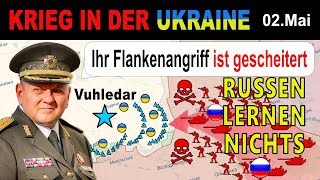 02MAI Epischer Reinfall Russischer Flankenangriff auf Vuhledar implodiert  UkraineKrieg [upl. by Dilks407]