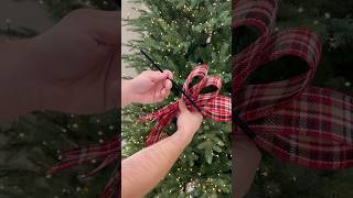 A simple way to decorate your Christmas tree this year using ribbon 🌲🎀 shorts diy christmas [upl. by Toney]