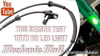 ABS sensor and bearing testing using a LED test light [upl. by Mccord]