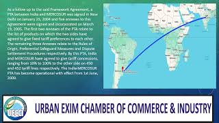 MERCOSUR Preferential Trade Agreement PTA Negotiations between india and MERCOSUR [upl. by Aloisius]