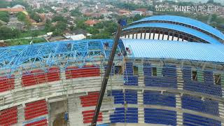 MEGAH BEGINI ATAP STADION JATIDIRI DIKERJAKAN [upl. by Kinny403]