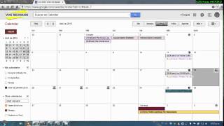 Tutorial Basico de Google Calendar 2016 [upl. by Matlick296]