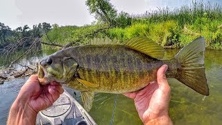 How I Fish A Stretch Of River For Summer Smallmouth [upl. by Viccora252]