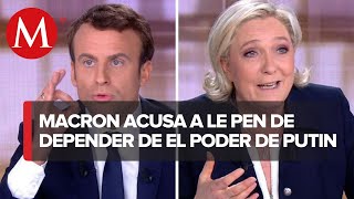 Francia Macron y Le Pen se enfrentan en polémico debate [upl. by Oicatsana]