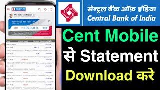 central bank mini statement  how to download mini statement from cent mobile app  cent mobile [upl. by Deedee601]