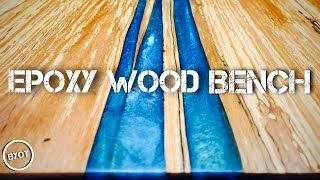 DIY EPOXY BENCH  Epoxy Wood Repair [upl. by Rudyard]