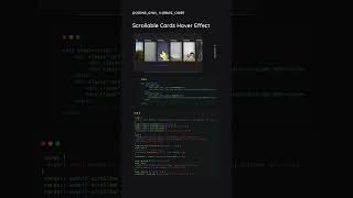 Scrollable Cards Hover Effect Using CSS  html css [upl. by Gardy]