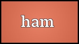 Ham Meaning [upl. by Varini]