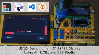 UIUX Design on a 43” ESP32 Display Using AI LVGL PlatformIO and EEZ Studio [upl. by Zweig]