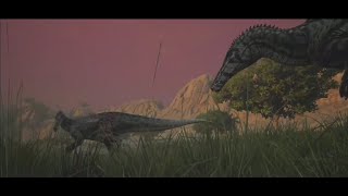 Suchomimus vs Spinosaurs A Fight to claim Impack Crater [upl. by Ilyak]