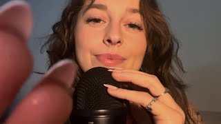 ASMR close trigger words and mouth sounds with mic tapping [upl. by Ndnarb]