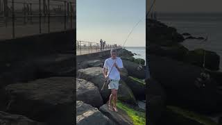 Fishing at the Barnegat Lighthouse We caught 42 fish and 1 skibidi starfish [upl. by Reneta]