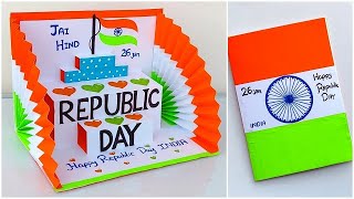 DIY Republic day pop up card 2024  Republic day greeting card making  Republic day Card making [upl. by Eifos]