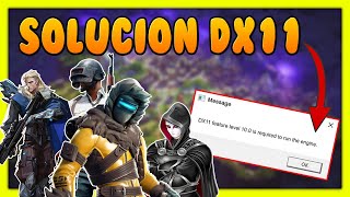 SOLUCIÓN Error DX11 Feature Level 100 is Required to Run the Engine Valorant Fortnite PUBG ARK [upl. by Ocsisnarf]