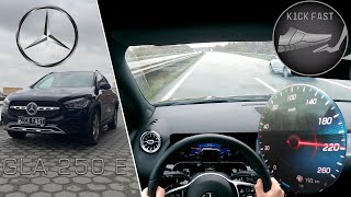 Mercedes AMG GLA 45 2018 ACCELERATION amp TOP SPEED on AUTOBAHN by AutoTopNL [upl. by Okorih187]