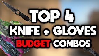 Top 4 Knife  Gloves BUDGET Kombis 2023 CSGO [upl. by Eremihc]