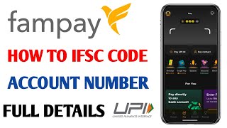 How to IFSC Code and Account Number of Fampay  Fampay IFSC code aur account number kya hai [upl. by Raynata]